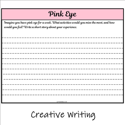 Pink Eye | Main Idea and Supporting Details Reading Passage and Questions