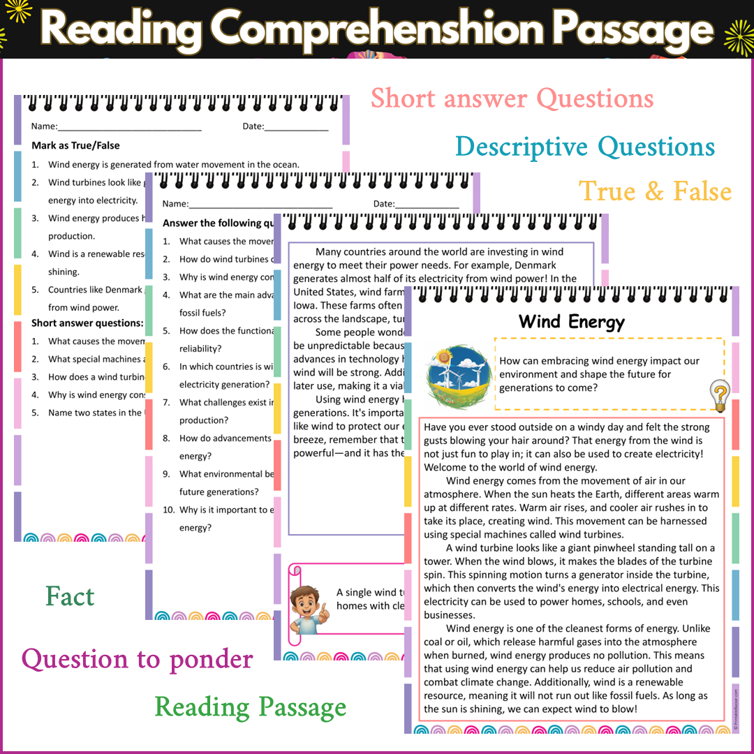 Wind Energy | Reading Comprehension Passage and Questions