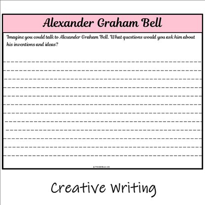 Alexander Graham Bell | Main Idea and Supporting Details Reading Passage and Questions