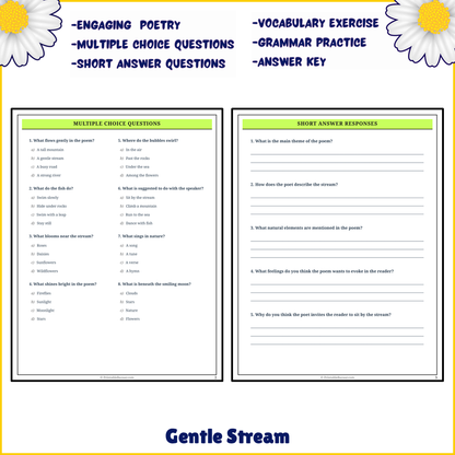 Gentle Stream | Poem Grammar Worksheet Printable Activity