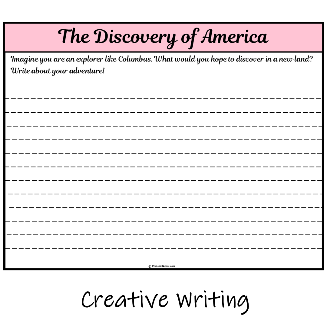 The Discovery of America | Main Idea and Supporting Details Reading Passage and Questions