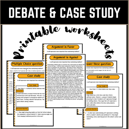 Is self-expression more important than maintaining tradition? | Debate Case Study Worksheet