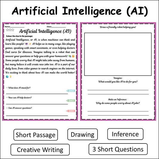 Artificial Intelligence (AI) | Short Reading Comprehension Creative Worksheet