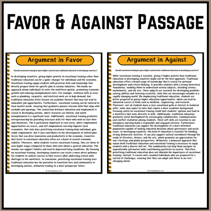 Should vocational training be given higher priority than traditional education in developing countries? | Debate Case Study Worksheet