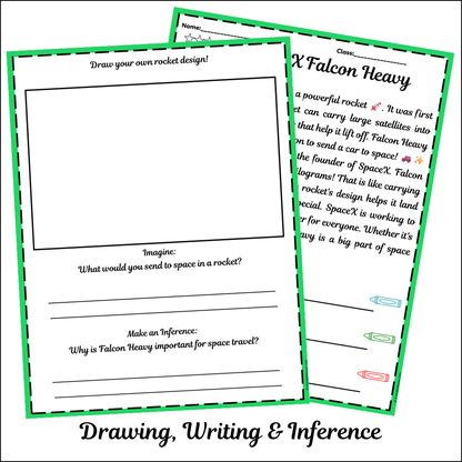 SpaceX Falcon Heavy | Short Reading Comprehension Creative Worksheet