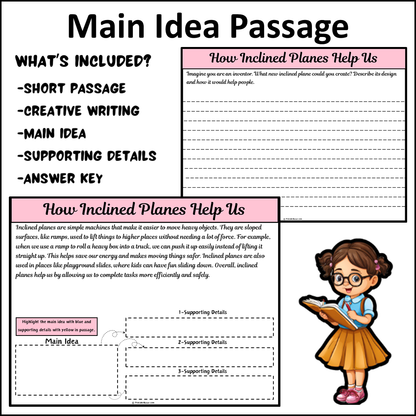 How Inclined Planes Help Us | Main Idea and Supporting Details Reading Passage and Questions