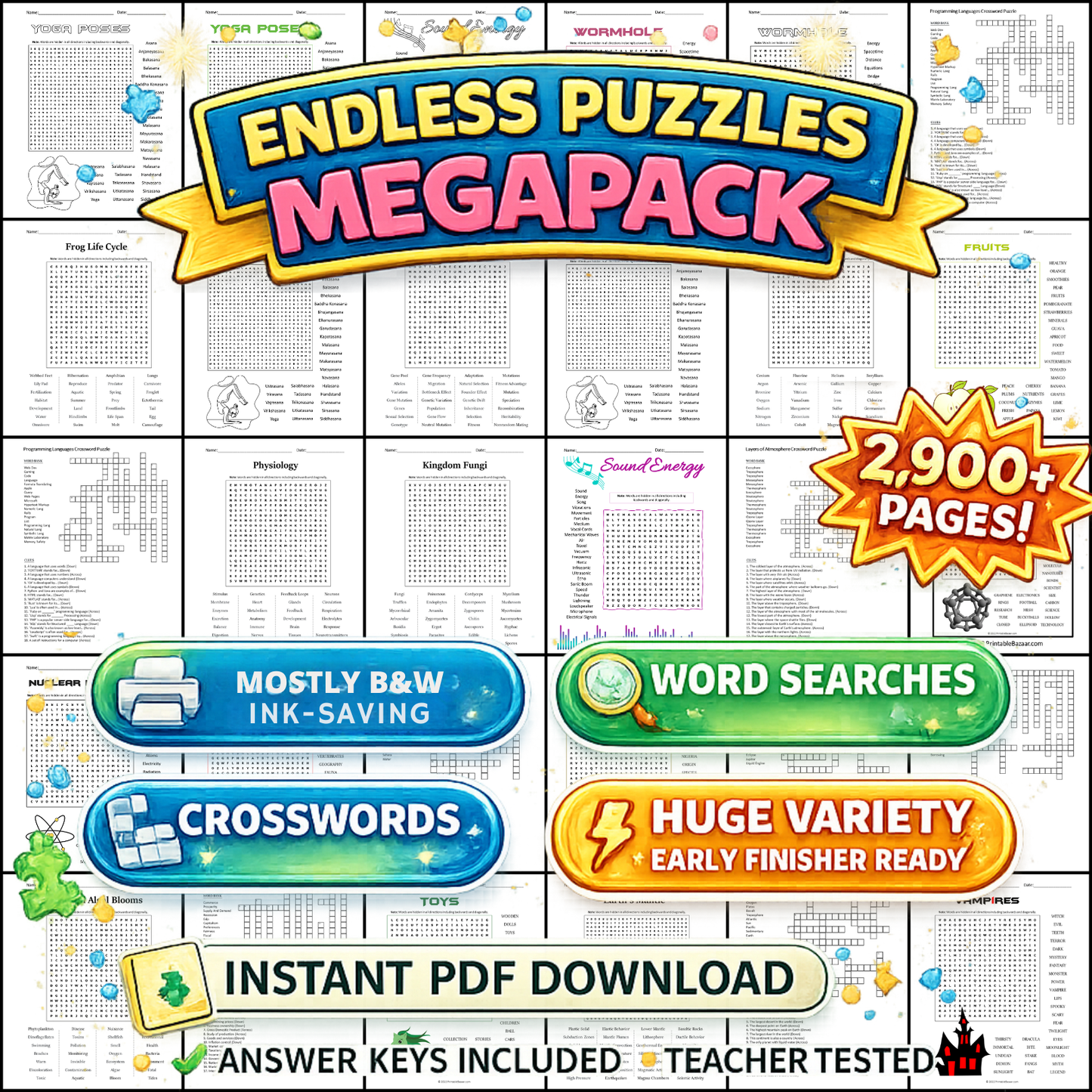 Endless Puzzles: The 2900+ Pages Early Finisher Megapack