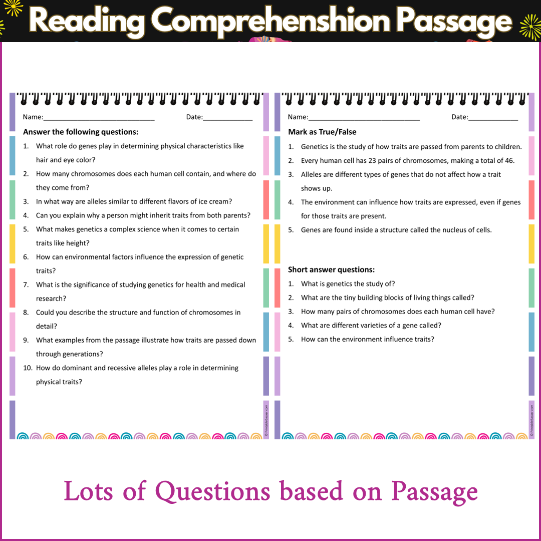 Basic Genetics | Reading Comprehension Passage and Questions
