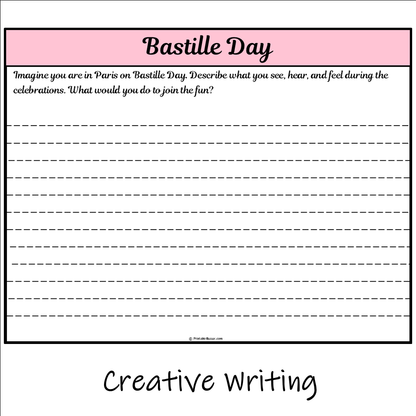 Bastille Day | Main Idea and Supporting Details Reading Passage and Questions