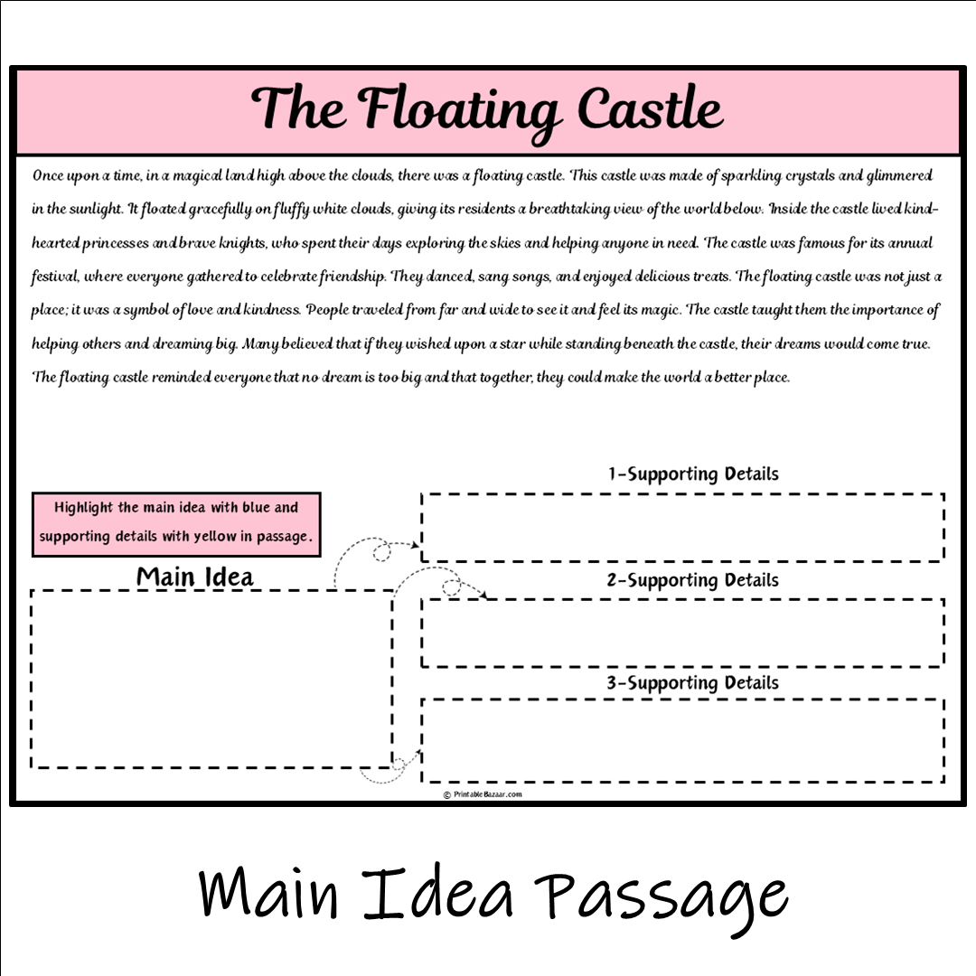 The Floating Castle | Main Idea and Supporting Details Reading Passage and Questions