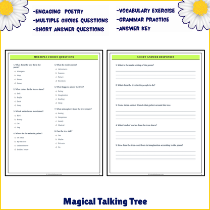 Magical Talking Tree | Poem Grammar Worksheet Printable Activity