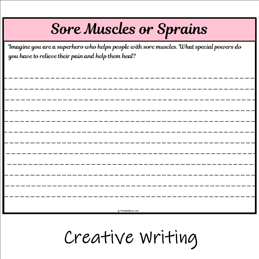 Sore Muscles or Sprains | Main Idea and Supporting Details Reading Passage and Questions