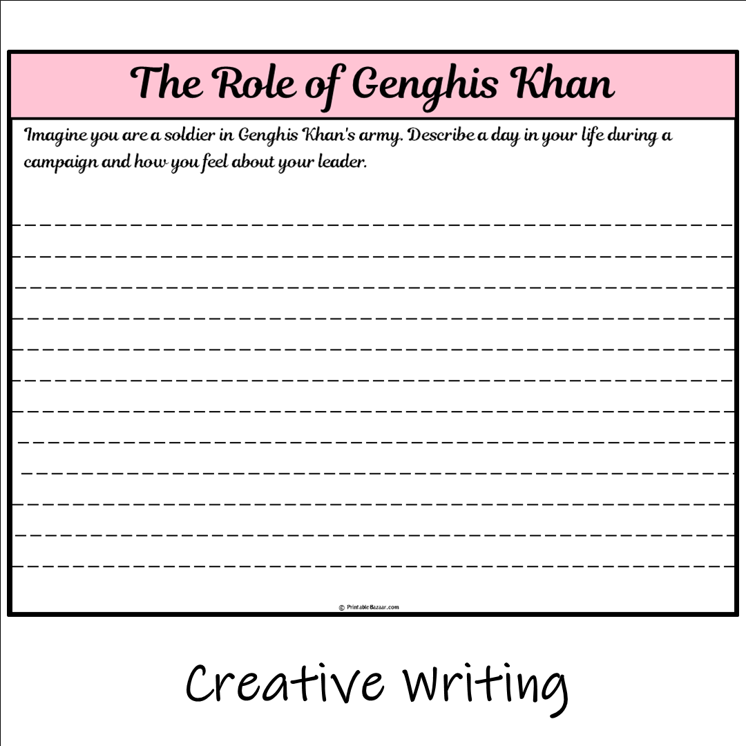 The Role of Genghis Khan | Main Idea and Supporting Details Reading Passage and Questions