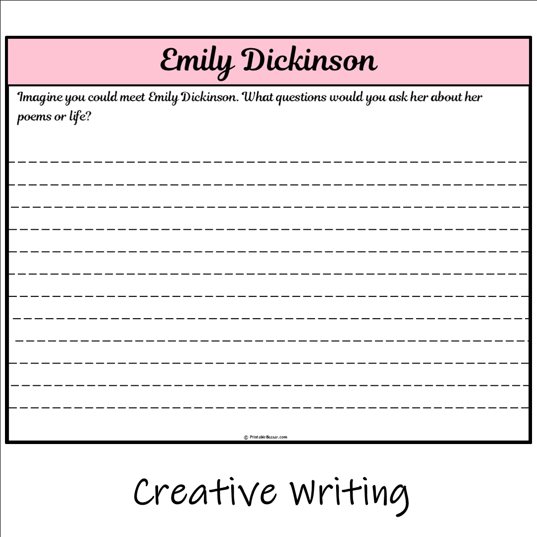 Emily Dickinson | Main Idea and Supporting Details Reading Passage and Questions