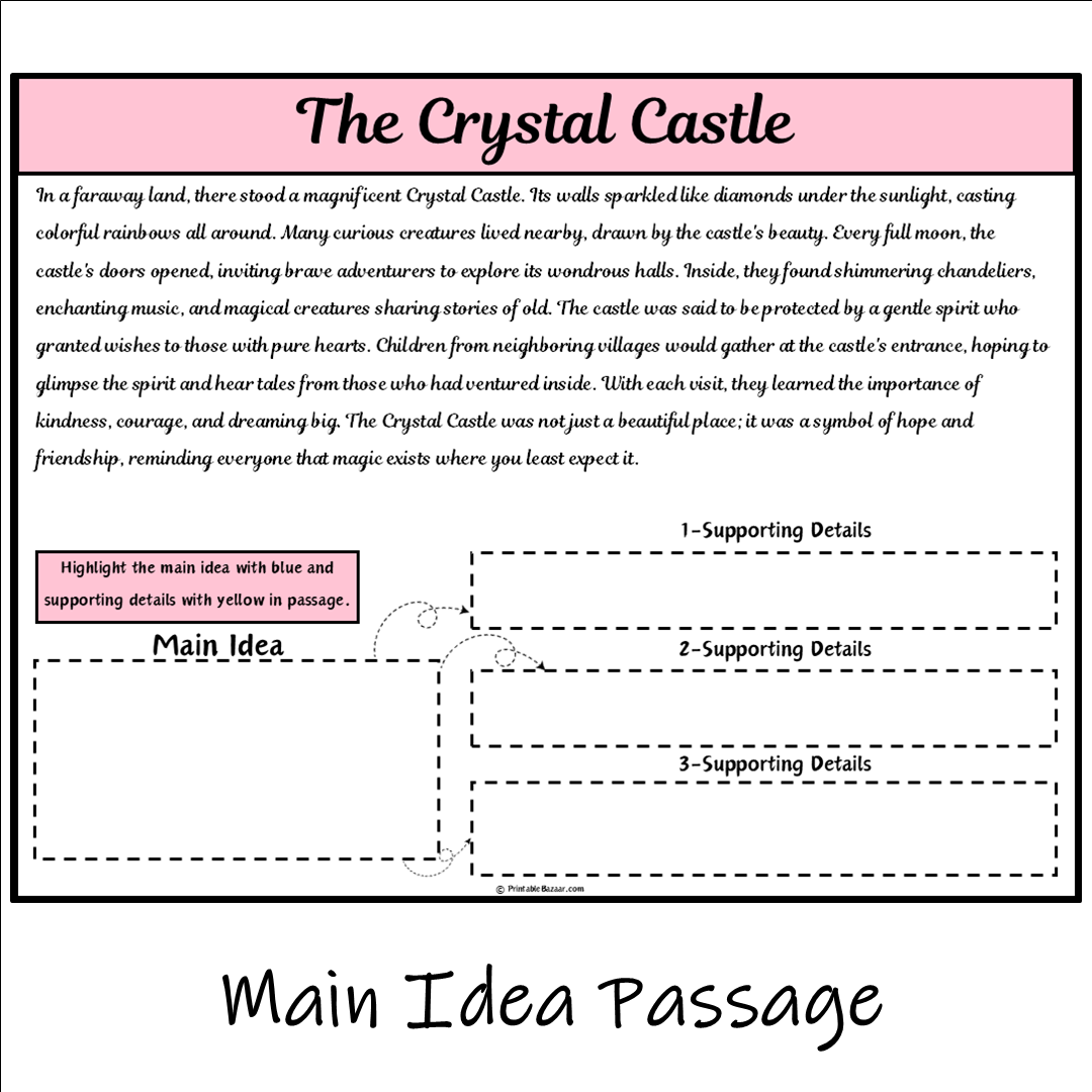 The Crystal Castle | Main Idea and Supporting Details Reading Passage and Questions