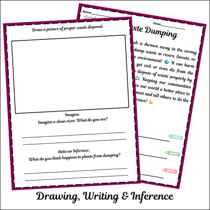 Waste Dumping | Short Reading Comprehension Creative Worksheet