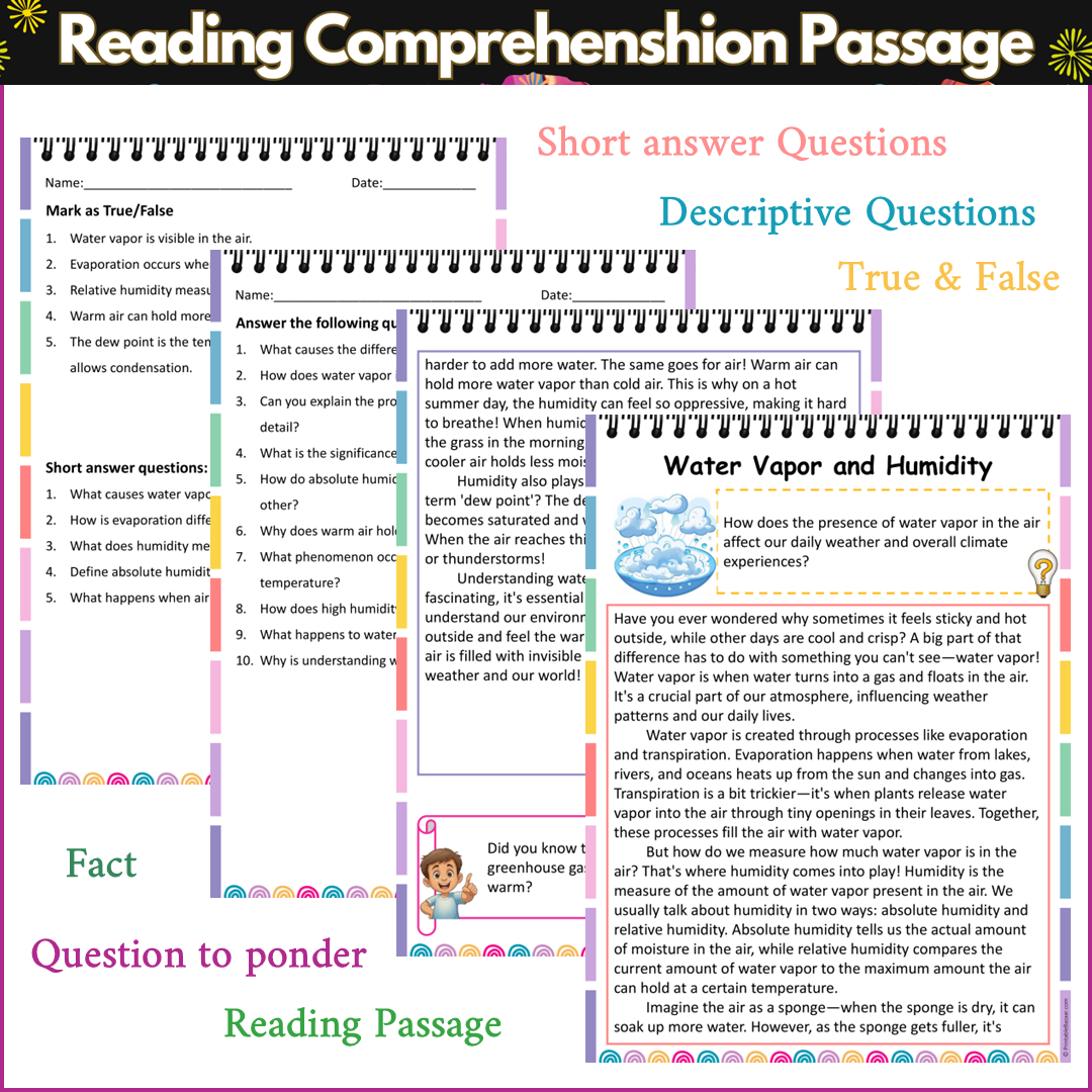 Water Vapor and Humidity | Reading Comprehension Passage and Questions