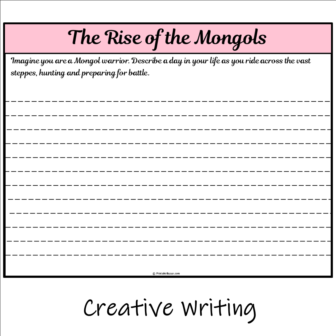 The Rise of the Mongols | Main Idea and Supporting Details Reading Passage and Questions