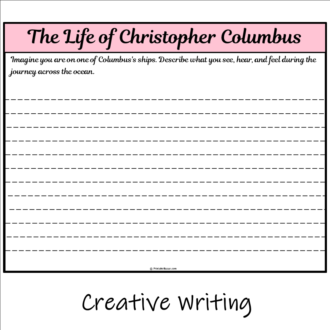 The Life of Christopher Columbus | Main Idea and Supporting Details Reading Passage and Questions