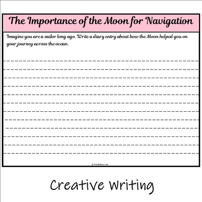 The Importance of the Moon for Navigation | Main Idea and Supporting Details Reading Passage and Questions