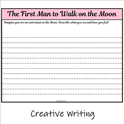 The First Man to Walk on the Moon | Main Idea and Supporting Details Reading Passage and Questions