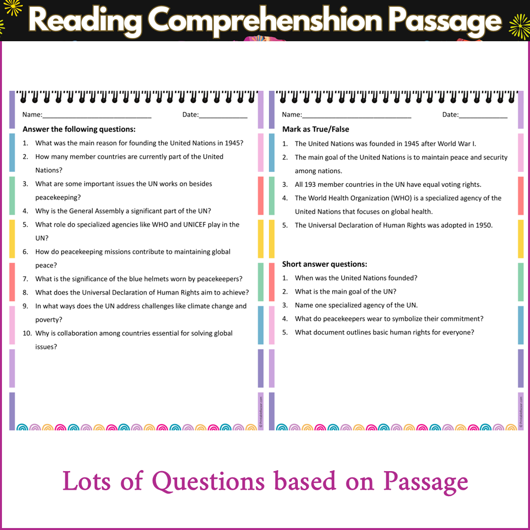 The United Nations | Reading Comprehension Passage and Questions