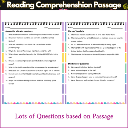 The United Nations | Reading Comprehension Passage and Questions