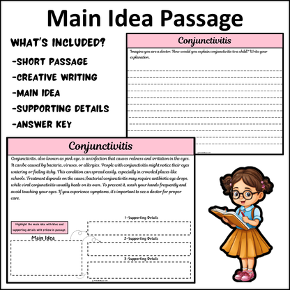 Conjunctivitis | Main Idea and Supporting Details Reading Passage and Questions