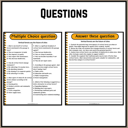 Vertical forests are the future of cities | Debate Case Study Worksheet