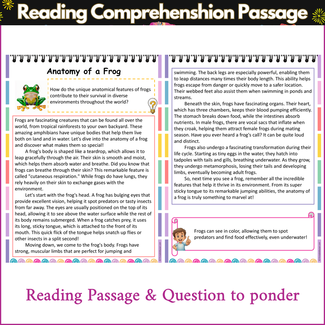 Anatomy of a Frog | Reading Comprehension Passage and Questions
