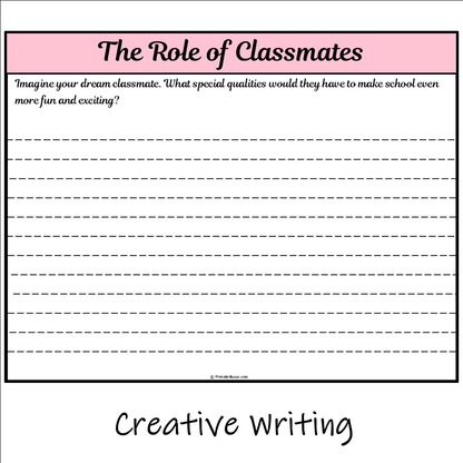 The Role of Classmates | Main Idea and Supporting Details Reading Passage and Questions