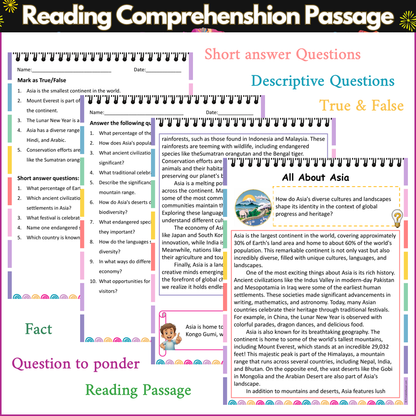 All About Asia | Reading Comprehension Passage and Questions