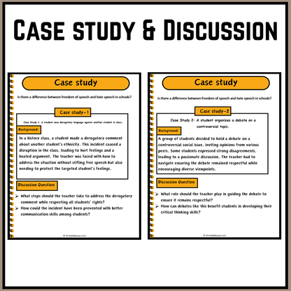 Is there a difference between freedom of speech and hate speech in schools? | Debate Case Study Worksheet