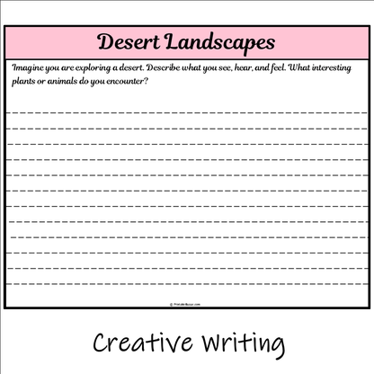 Desert Landscapes | Main Idea and Supporting Details Reading Passage and Questions