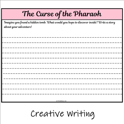 The Curse of the Pharaoh | Main Idea and Supporting Details Reading Passage and Questions