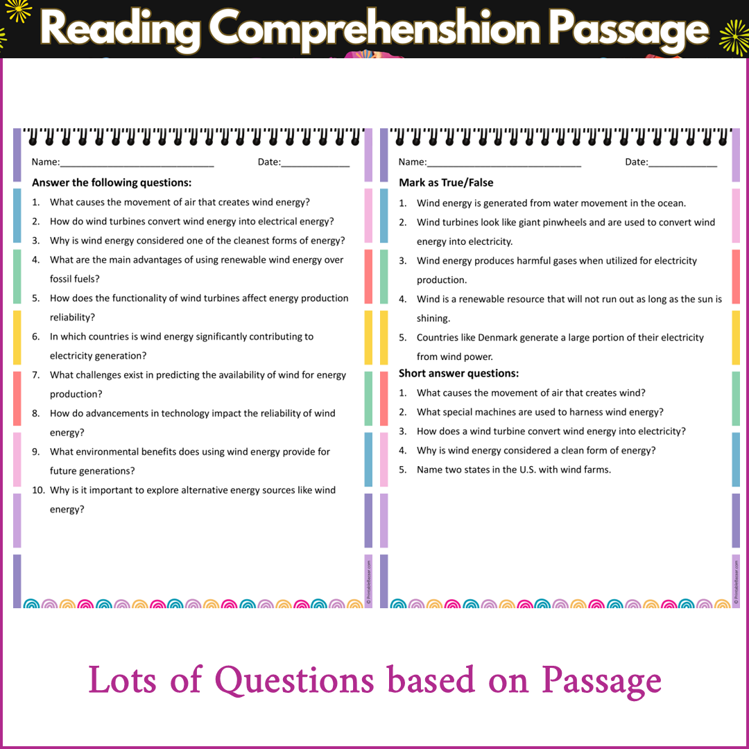 Wind Energy | Reading Comprehension Passage and Questions