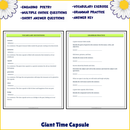 Giant Time Capsule | Poem Grammar Worksheet Printable Activity