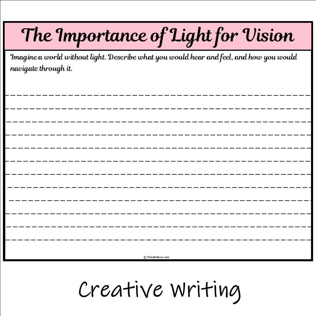 The Importance of Light for Vision | Main Idea and Supporting Details Reading Passage and Questions