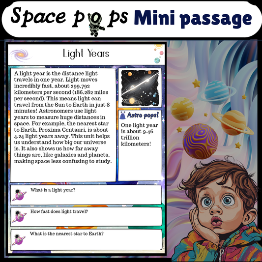 Light Years | Space Pops Reading Passage and Questions