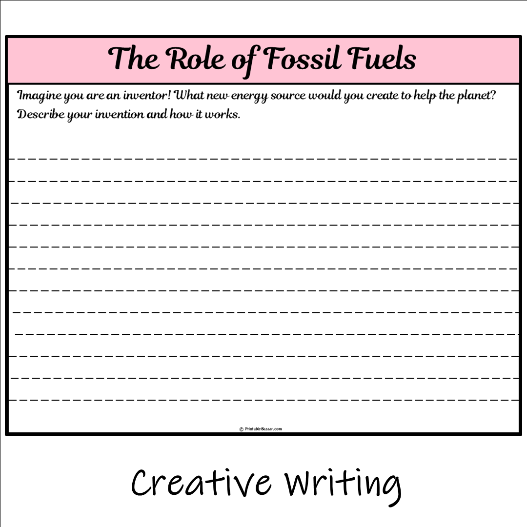 The Role of Fossil Fuels | Main Idea and Supporting Details Reading Passage and Questions