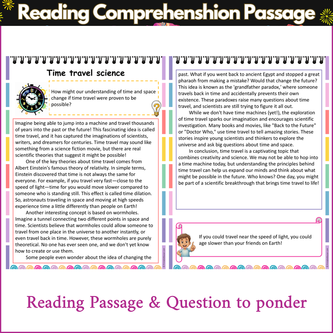 Time travel science | Reading Comprehension Passage and Questions