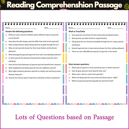 Types of Squirrels | Reading Comprehension Passage and Questions