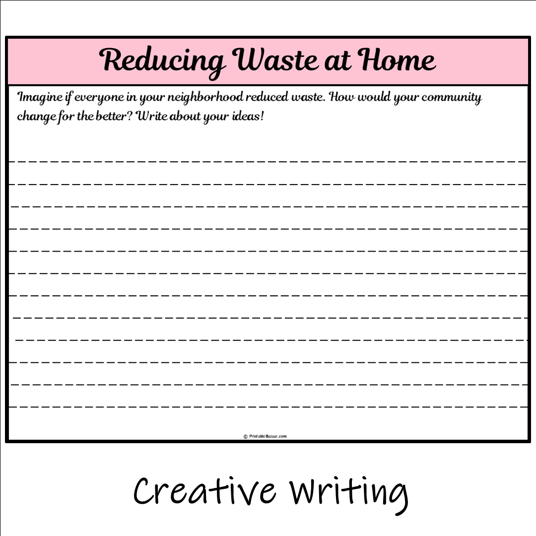 Reducing Waste at Home | Main Idea and Supporting Details Reading Passage and Questions