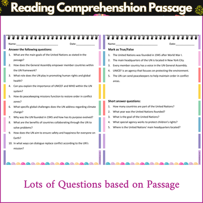 United Nations | Reading Comprehension Passage and Questions