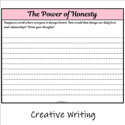 The Power of Honesty | Main Idea and Supporting Details Reading Passage and Questions