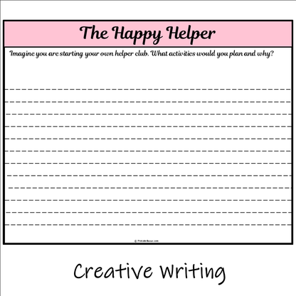 The Happy Helper | Main Idea and Supporting Details Reading Passage and Questions