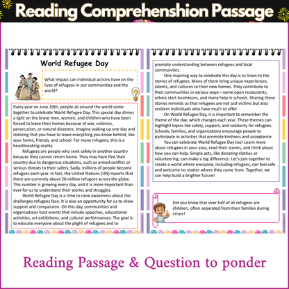 World Refugee Day | Reading Comprehension Passage and Questions