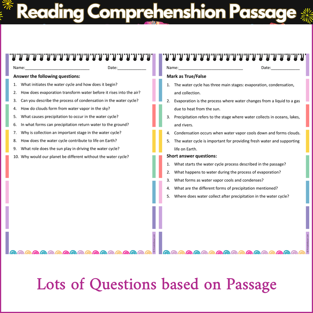 Water Cycle | Reading Comprehension Passage and Questions