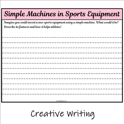 Simple Machines in Sports Equipment | Main Idea and Supporting Details Reading Passage and Questions