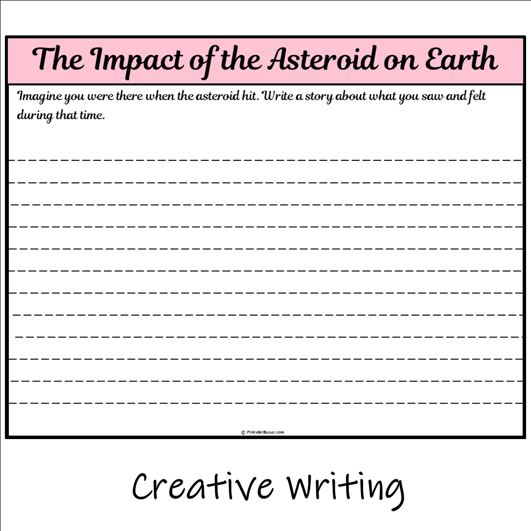 The Impact of the Asteroid on Earth | Main Idea and Supporting Details Reading Passage and Questions